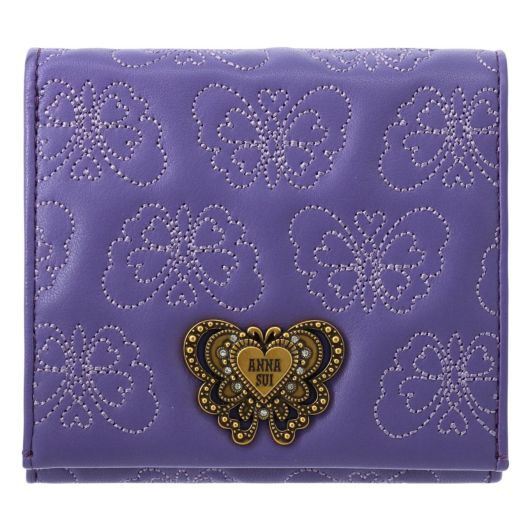 ANNA SUI アナスイ 二つ折り財布 がま口 本革 レディース