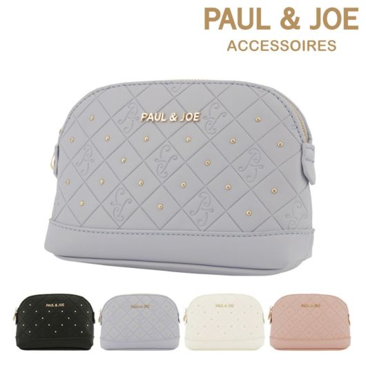ポールアンドジョーアクセソワ ポーチ エンボス PJA-P1076 <br>PAUL&JOE ACCESSOIRES 薄型 エンボス 型押し