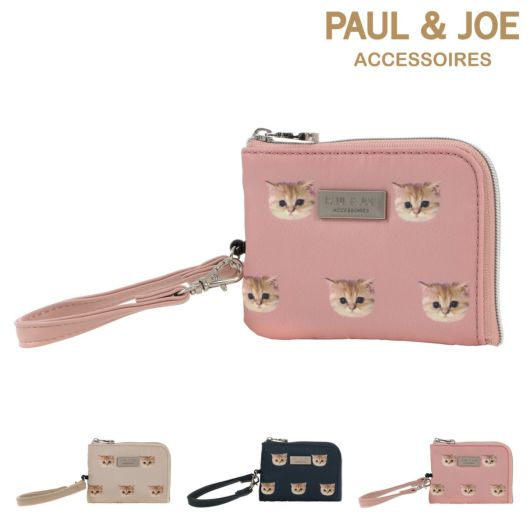 ポール＆ジョーアクセソワ マルチケース キーケース パスケース レディース <br>PJA-W961 ヌネット総柄 PAUL&JOE ACCESSOIRES 通勤 通学 ネコ ねこ 猫 かわいい