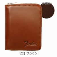 フェンダー 二つ折り財布 本革 ラウンドファスナー メンズ 950-703