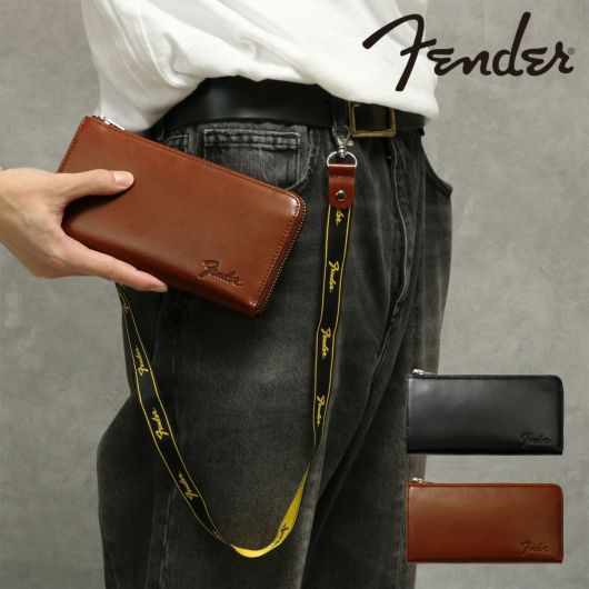 フェンダー 二つ折り財布 本革 L字ファスナー メンズ 950-702 Fender
