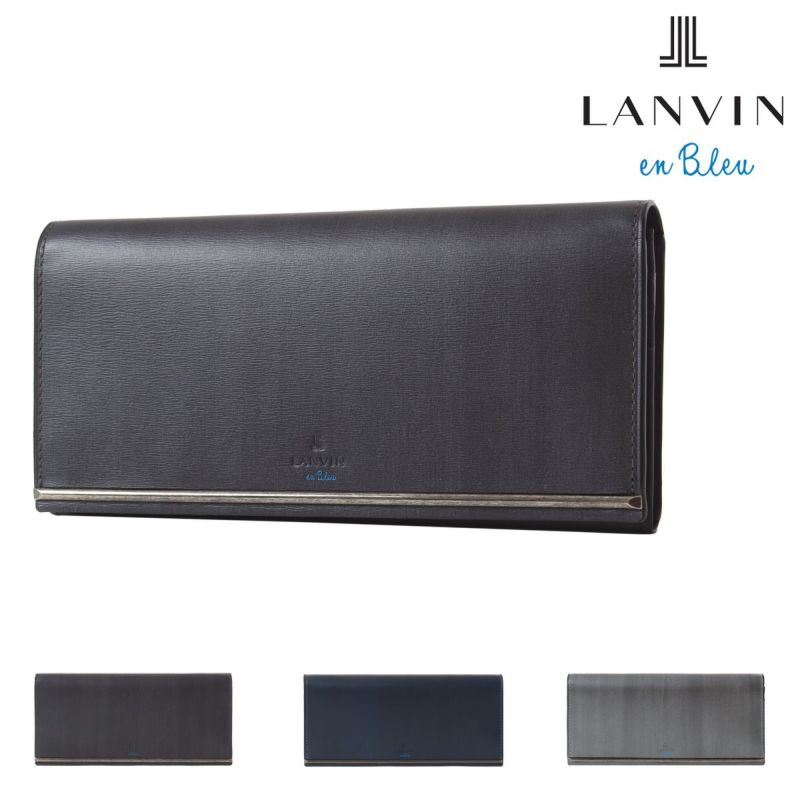 LANVIN 新品未使用✨️ en Bleu ブラック長財布　箱、タグ付き LANVIN en Bleu 長財布 ランバン オン ブルー ワグラム 財布