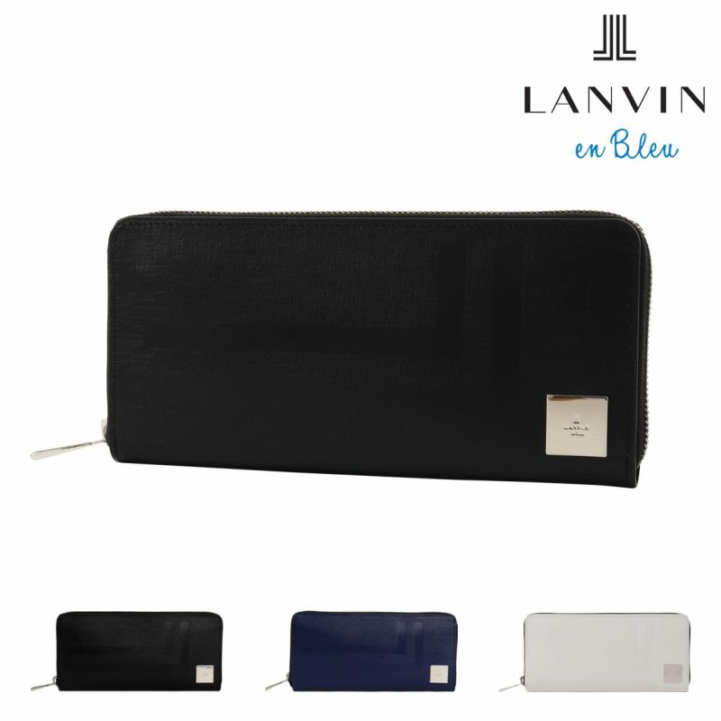 ランバンオンブルー 長財布 本革 ラウンドファスナー メンズ 521626