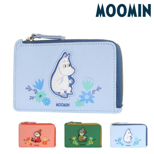 ムーミン フラグメントケース L字ファスナー レディース <br>30002 Moomin 牛革 本革 レザー ミニ財布 薄型 ミニ財布 小銭入れ キャッシュレス