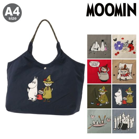 ムーミン トートバッグ A4 レディース <br>RMPK-01 MOOMIN｜軽量 ミイ スナフキン ニョロニョロ キャラクター トート マザーバッグ マザーズバッグ ショルダーバッグ 大容量 大人 可愛い かわいい