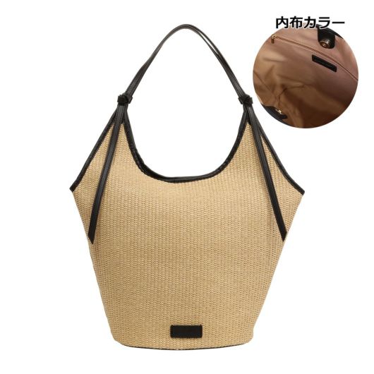 ベージュ×ブラック