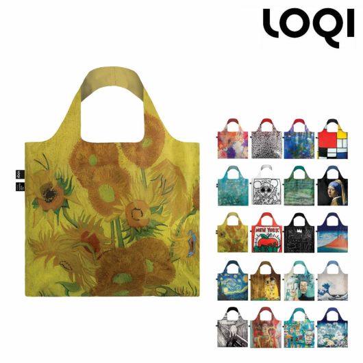 ローキー トートバッグ エコバッグ Museum Collection メンズ レディース <br>LOQI | レジ袋バッグ 大きめ 個性的 コンパクト 絵画 美術 パッカブル