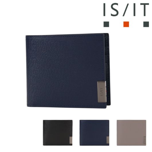 イズイット 二つ折り財布 財布 二つ折り 折り財布 純札 ミニ財布 コンパクト 小さめ 小銭入れ無し 札入れ メンズ <br>990602 パーカー ISIT IS/IT ビジネス 会社 フォーマル カジュアル 牛革 本革 レザー