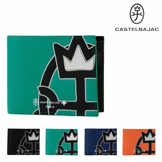 カステルバジャック 二つ折り財布 本革 メンズ <br>054622 ウプラ CASTELBAJAC レザー 牛革 エンボス 型押し