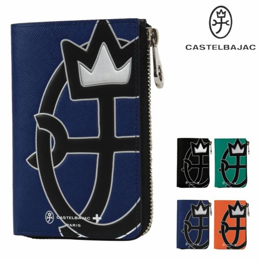 カステルバジャック 二つ折り財布 本革 メンズ <br>054623 ウプラ CASTELBAJAC ミドル財布 ミドルウォレット レザー 牛革 エンボス 型押し