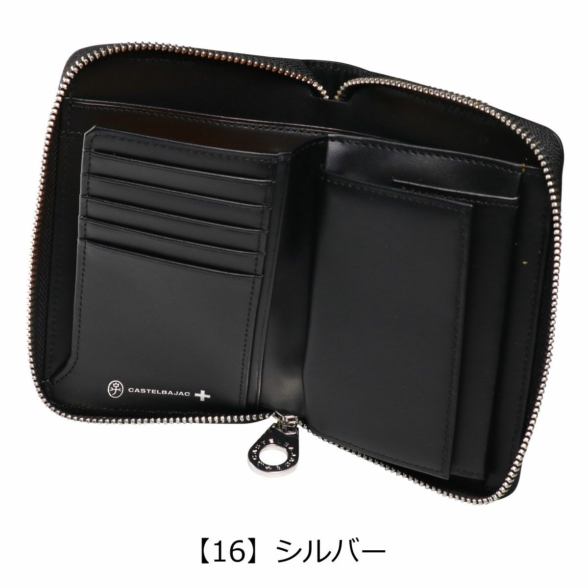 カステルバジャック 財布 二つ折り 二つ折り財布 ラウンドファスナー 