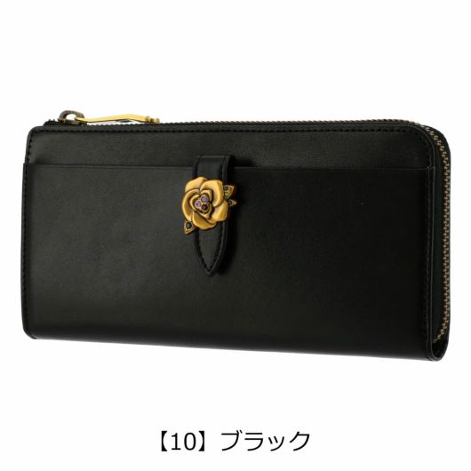 最終値下げANNA SUI アナスイ 長財布 バラ　ブルー L 字ファスナー 未使用☆ANNA SUI 箱付き 長財布 蝶 L字ファスナー ライトブルー