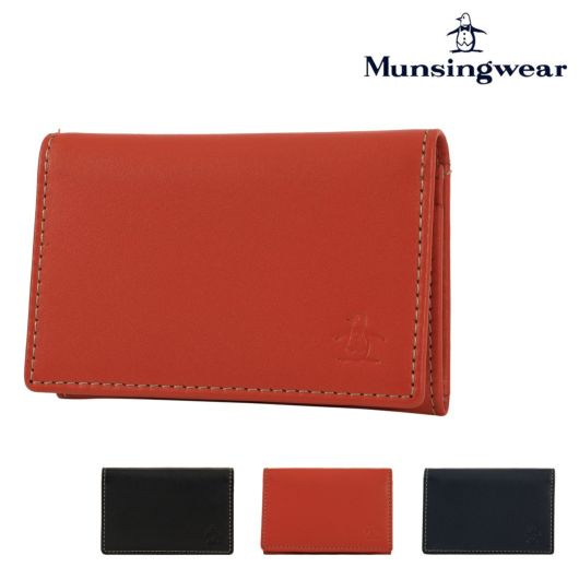 マンシングウェア 名刺入れ 本革 メンズ <br>MUW-00451 キャディ Munsingwear｜カードケース ささマチ 牛革 レザー ブランド ビジネス ギフト プレゼント