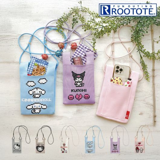 サンリオ ルートート ショルダーバッグ 2WAY レディース <br>8397 ROOTOTE IP.BRニット.サンリオキャラクターズ-B ポシェット ハローキティ クロミ マイメロディ シナモロール