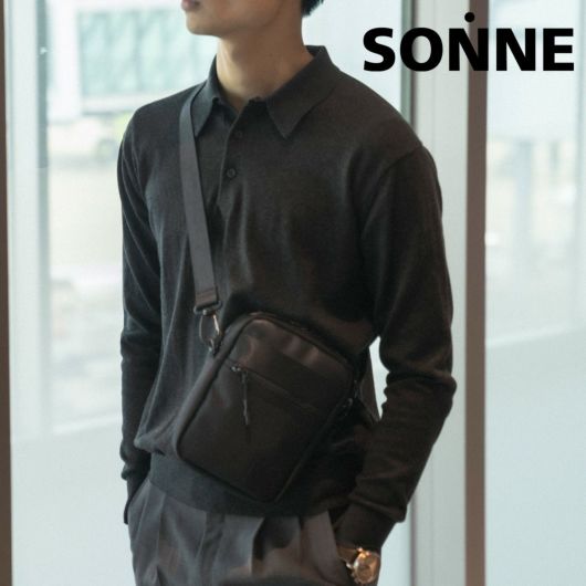 ゾンネ スターフライヤー ショルダーバッグ 撥水 メンズ <br>SOSF004 SONNE×StarFlyer ミニショルダー 飛行機 旅行 トラベル