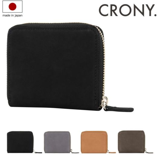 クルニー 二つ折り財布 ラウンドファスナー メンズ レディース<br>00137 TATUM CRONY.  本革 牛革 日本製