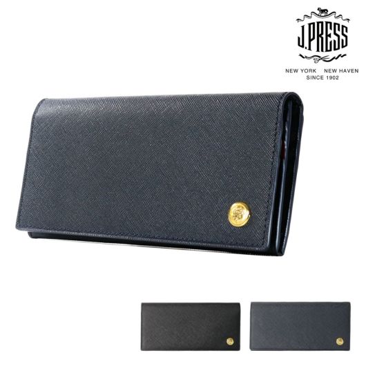 ジェイプレス 長財布 エンブレムボタン メンズ 7721 <br>J.PRESS ササマチ束入れ 牛革 本革 レザー