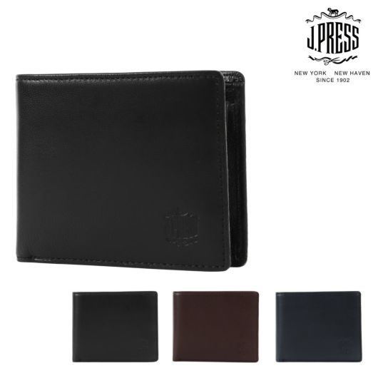 ジェイプレス 二つ折り財布 シープ×ゴード メンズ 7763 <br>J.PRESS 札入れ 羊革 やぎ革 レザー