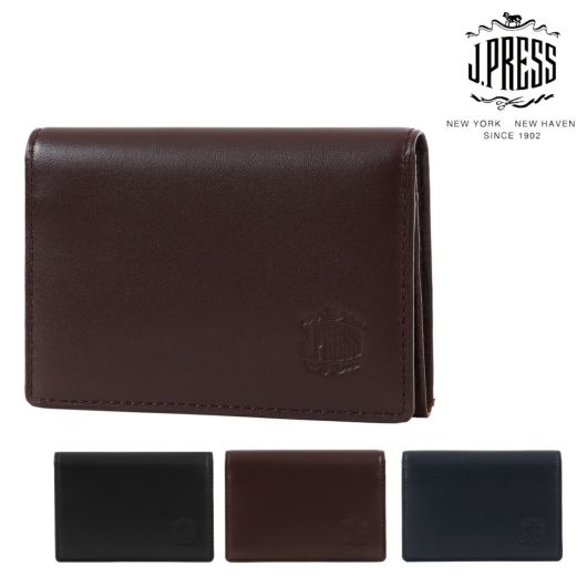 ジェイプレス 名刺入れ シープ×ゴード メンズ 7764 <br>J.PRESS カードケース 羊革 やぎ革 レザー
