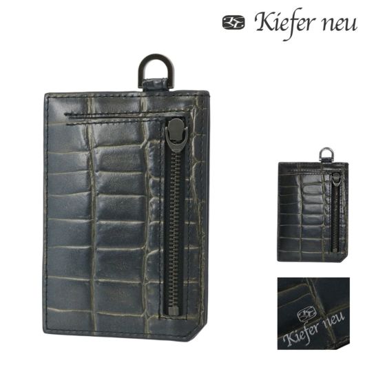キーファーノイ マルチケース ミリオン メンズ<br>KFN10502MD Kiefer neu Million 牛革 本革 レザー カードケース 小銭入れ クロコ エンボス