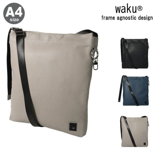 ワク ショルダーバッグ メンズ <br>WK-0091 waku 縦型 牛革 牛革 レザー 軽量 A4