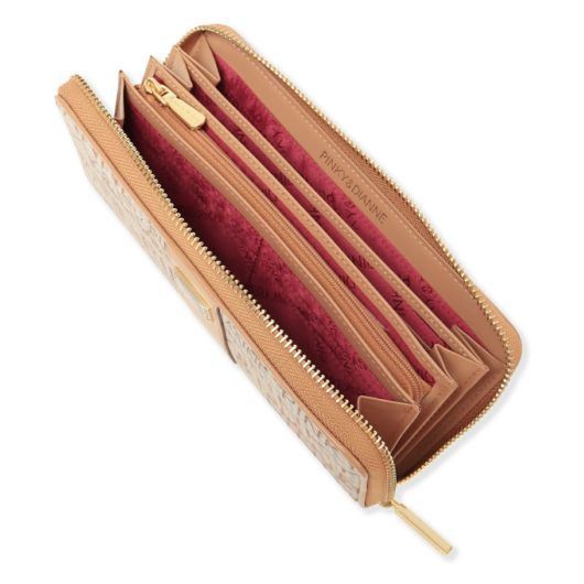 ピンキー＆ダイアン 長財布 ラウンドファスナー ミックスツイード