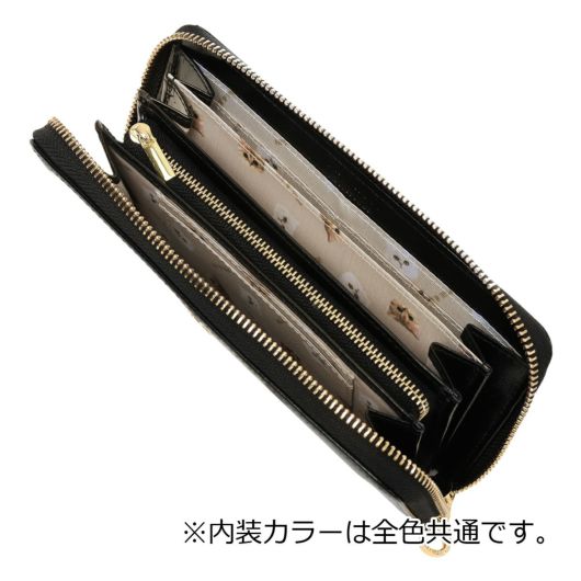 ポールアンドジョーアクセソワ 長財布 ラウンドファスナー レディース