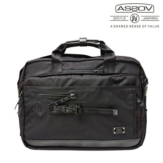 アッソブ ショルダーバッグ ビジネスバッグ Lサイズ 2WAY メンズ レディース <br>061305 AS2OV EXCLUSIVE BALLISTIC NYLON B4 拡張 キャリーオン