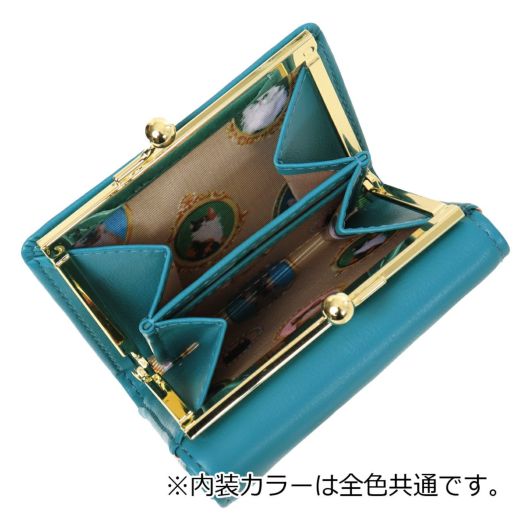 ポール&ジョー　アクセソワ　がま口財布　キャットブローチ　猫　二つ折りウォレット PAUL & JOE ACCESSOIRES ポール&ジョー 財布 二つ折り財布