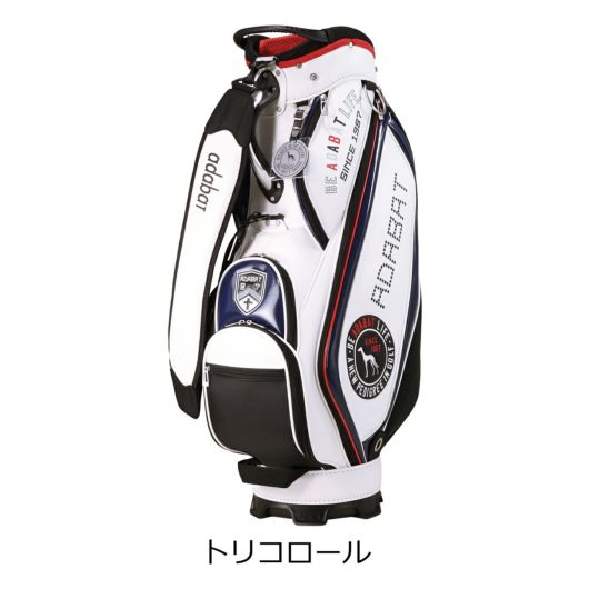 【新品】adabatアダバット キャディバッグ トリコロール 47インチ9.0型 アダバット ゴルフ キャディバッグ カート型 5分割 9型 47インチ