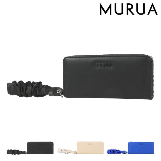 ムルーア 長財布 ギャザーチャーム ラウンドファスナー MR-W1331 レディース <br>MURUA サイフ お札入れ 婦人