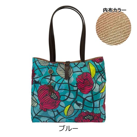 アオネコ トートバッグ 手持ち鞄 肩掛け 保護ネコ支援 寄付チケット付