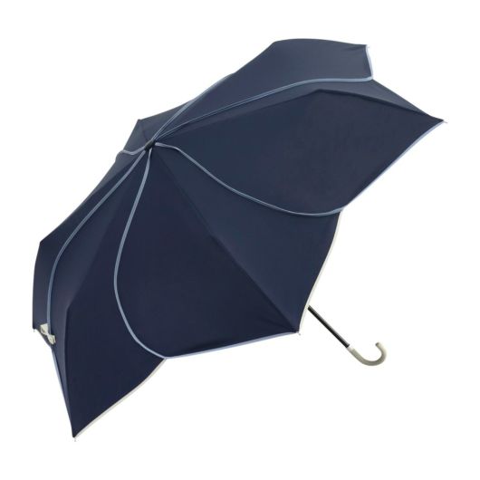 ビコーズ 折りたたみ傘 雨傘 雨晴兼用 レディース <br>B-013300 バイカラーパイピング ミニ because