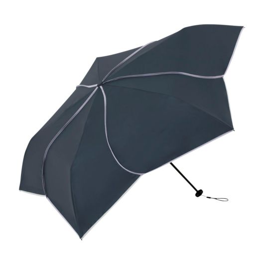 ビコーズ 折りたたみ傘 晴雨兼用 晴雨兼用 軽量 レディース <br>B-094917 PUスーパーライト／バイカラーパイピング ミニ because｜UVカット率100% 遮光率100% 遮熱効果 UPF50+