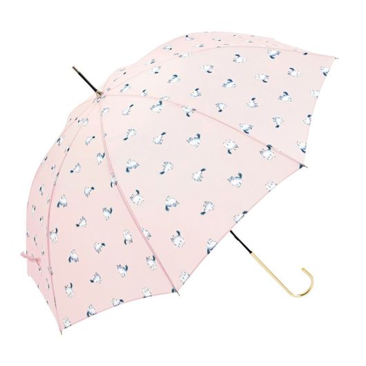 ビコーズ 長傘 雨傘 雨晴兼用 レディース <br>B-133827 キャッツ because｜猫 ネコ