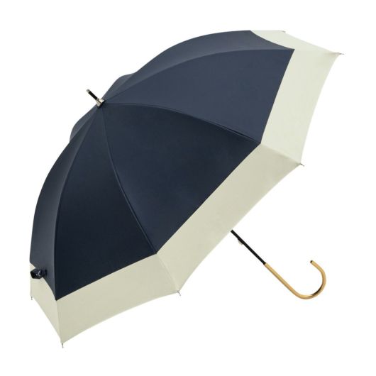 ビコーズ 長傘 晴雨兼用 晴雨兼用 レディース <br>B-935102 PUバイカラー because｜UVカット率100% 遮光率100% 遮熱効果 UPF50+