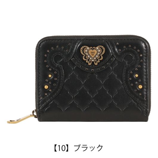 アナスイ マルチケース ラウンドファスナー エレノア 本革 レディース