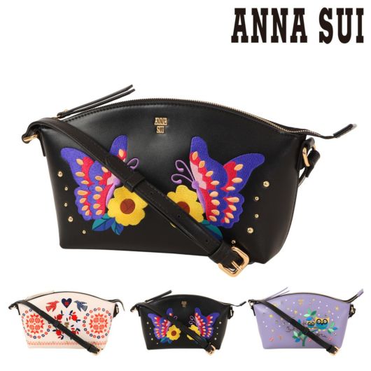 アナスイ ショルダーバッグ ファミリアアート レディース<br>317891 ANNASUI | ミニショルダー 刺繍