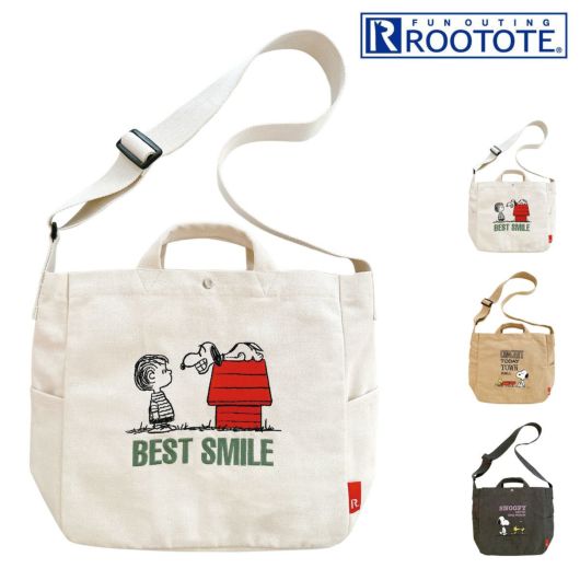スヌーピー ピーナッツ ルートート ショルダーバッグ A4 2WAY  キャンバス レディース <br>8383 PEANUTS ROOTOTE IP.MED.2way.Peanuts-0A トートバッグ