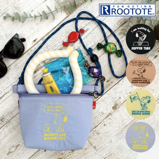 スヌーピー ピーナッツ ルートート ショルダーバッグ 洗濯可 保温 保冷 サーモキーパー レディース <br>8428 PEANUTS ROOTOTE IP.サーモK.サコシュ.Peanuts-0E クーラーバッグ ミニショルダー サコッシュ アウトドア キャンプ