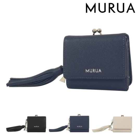 ムルーア 三つ折り財布 スナップボタン タッセル mr-w1322 レディース <br>MURUA ミニウォレット サイフ タッセル 婦人