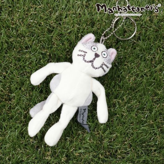 マンハッタナーズ キーホルダー ぬいぐるみ 猫 ねこ ネコ アニマル 動物 ギフト かわいい <br>77-0522 Manhattaner's チャーム ストラップ バッグアクセサリー