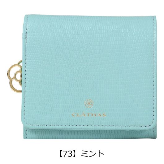 クレイサス 二つ折り財布 本革 レディース ペーシュ 190292 CLATHAS