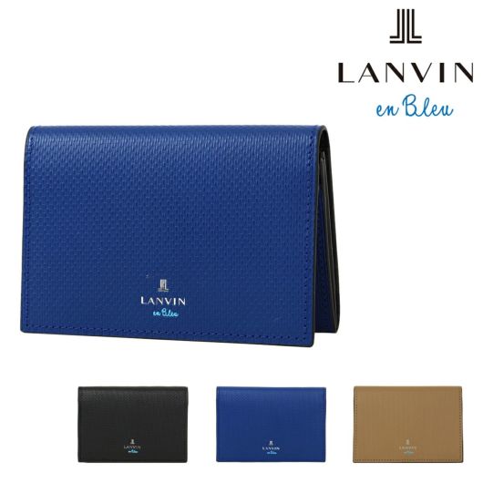 ランバンオンブルー 名刺入れ カードケース カード入れ 名刺入れ ささマチ メンズ <br>504611 ワグラムII LANVIN en Bleu オフィス ビジネス 牛革 レザー 本革