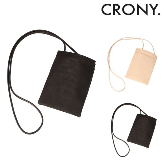 クルニー スマートフォンポーチ スマホケース スマホ ショルダーバッグ メンズ レディース 日本製 CRNU-07<br>CRONY. 牛革 レザー