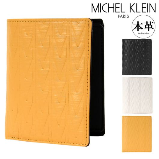 ミッシェルクラン 財布 二つ折り 本革 エムトレース MK303 <br>メンズ 二つ折り財布 ミニ財布 MICHEL KLEIN コンパクト 牛革 レザー