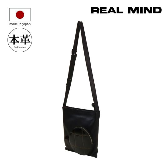リアルマインド ショルダーバッグ 斜め掛け 型押し レディース 日本製 <br>210015 APORON アポロン REALMIND 牛革 本革 レザー