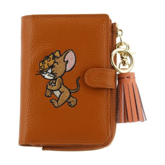 エフィー トムとジェリー 二つ折り財布 レディース<br>CUB3-002 efffy TOM and JERRY | 札入れ 小銭入れ トム＆ジェリー 牛革