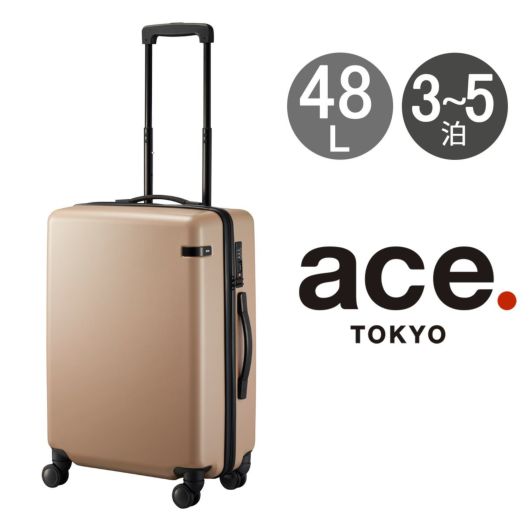 エーストーキョー スーツケース 48L 62cm 3.5kg コーナーストーン2Z <br>06862 ace.TOKYO | TSAロック搭載 双輪キャスター