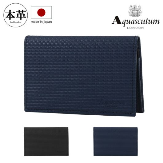 【新品未使用】Aquascutum アクアスキュータム 二つ折り財布 ネイビー アクアスキュータム 二つ折り財布 メンズ ブレント AQWS-002